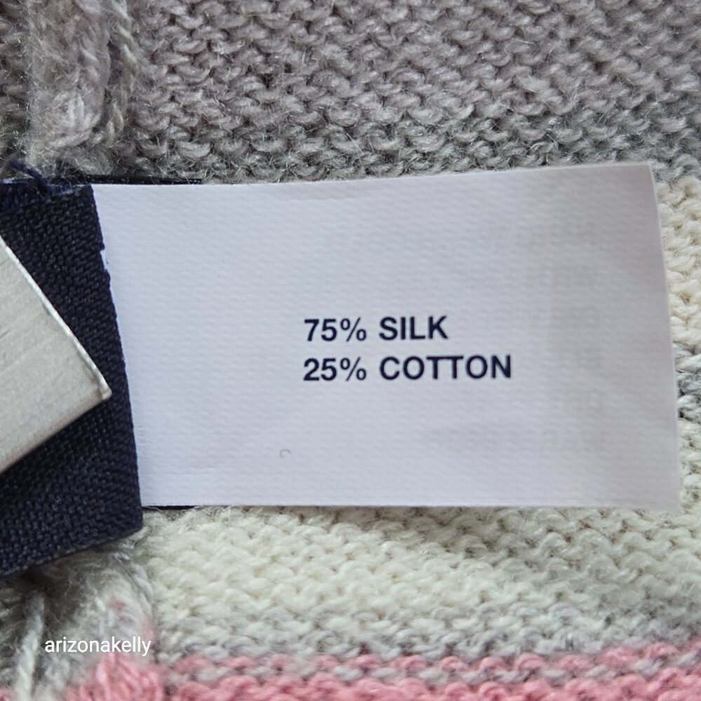 GAP Silk Knit Striped Balaclava Scarf Wrap - Picture 3 of 10